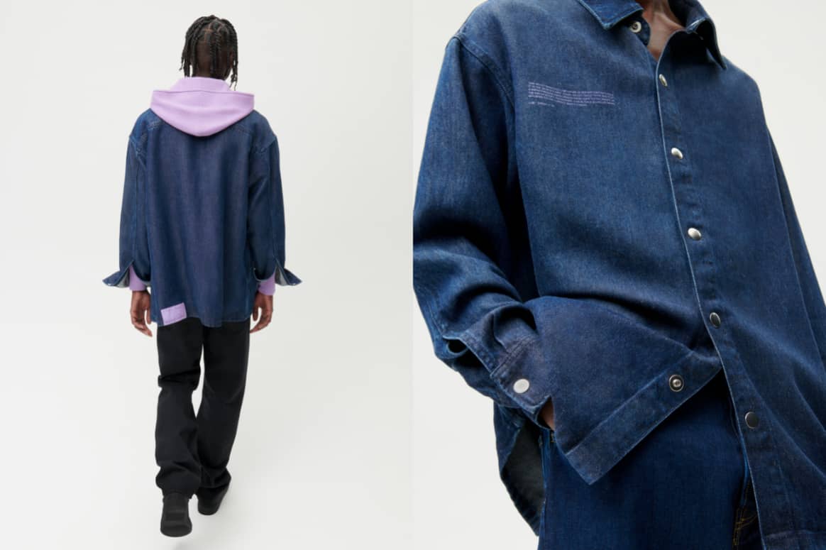 Image: Pangaia; Pangaia Lab ‘Renu’ denim jacket crafted from Evrnu’s NuCycl fibre