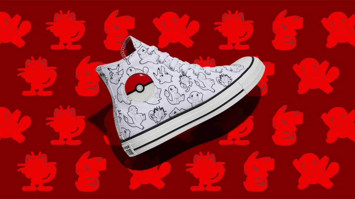 Pokémon x Converse. Image: Pokémon, avec l'aimable autorisation de la marque