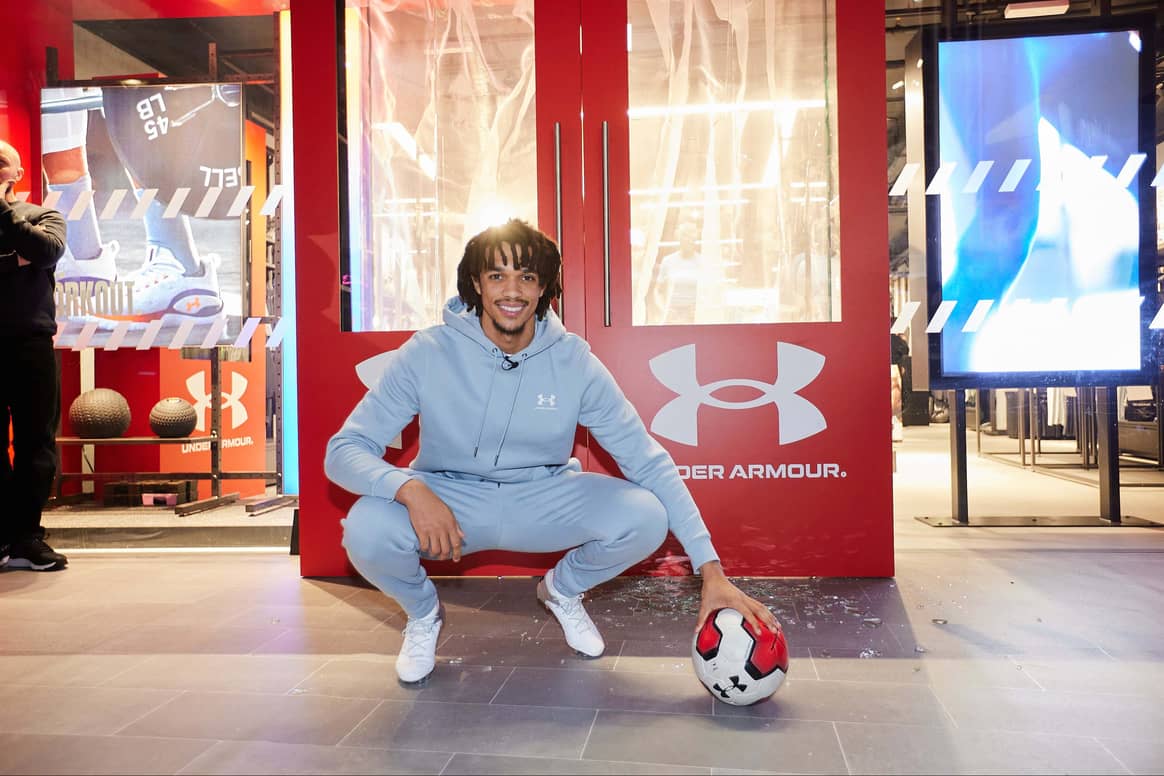 Under Armour UK Brand House, store opening at Liverpool One. Footballer Trent  Alexander-Arnold. Image: Liverpool One