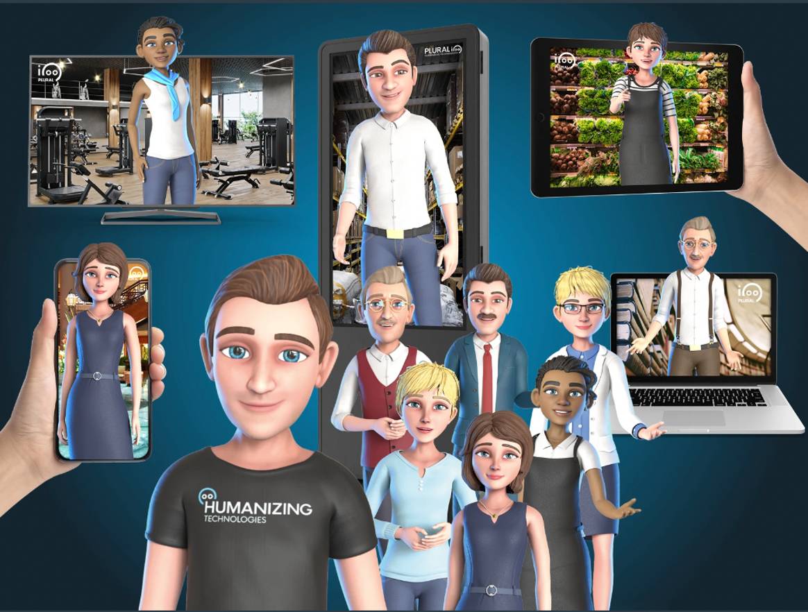 Avatars, such as these examples from Humanizing Technologies, can
assist customers, promote diversity and display brand loyalty.