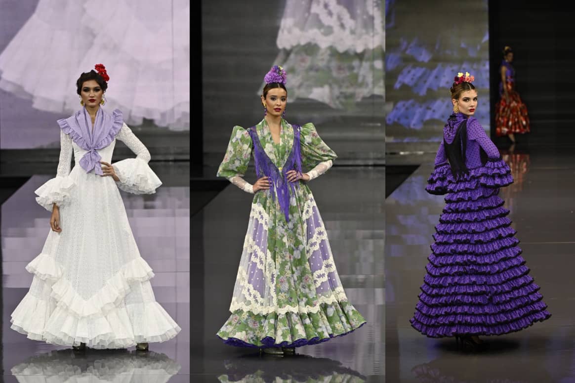 Imágenes de Yolanda Moda Flamenca, Manuela Macías, Pilar Vera en SIMOF 2023, por cortesía de la organización