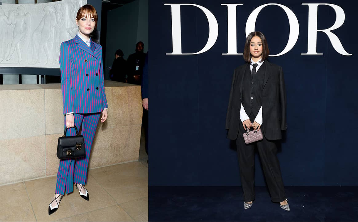Emma Stone für Louis Vuitton und Léna Mahfouf für Dior. Bilder: Louis Vuitton und Dior