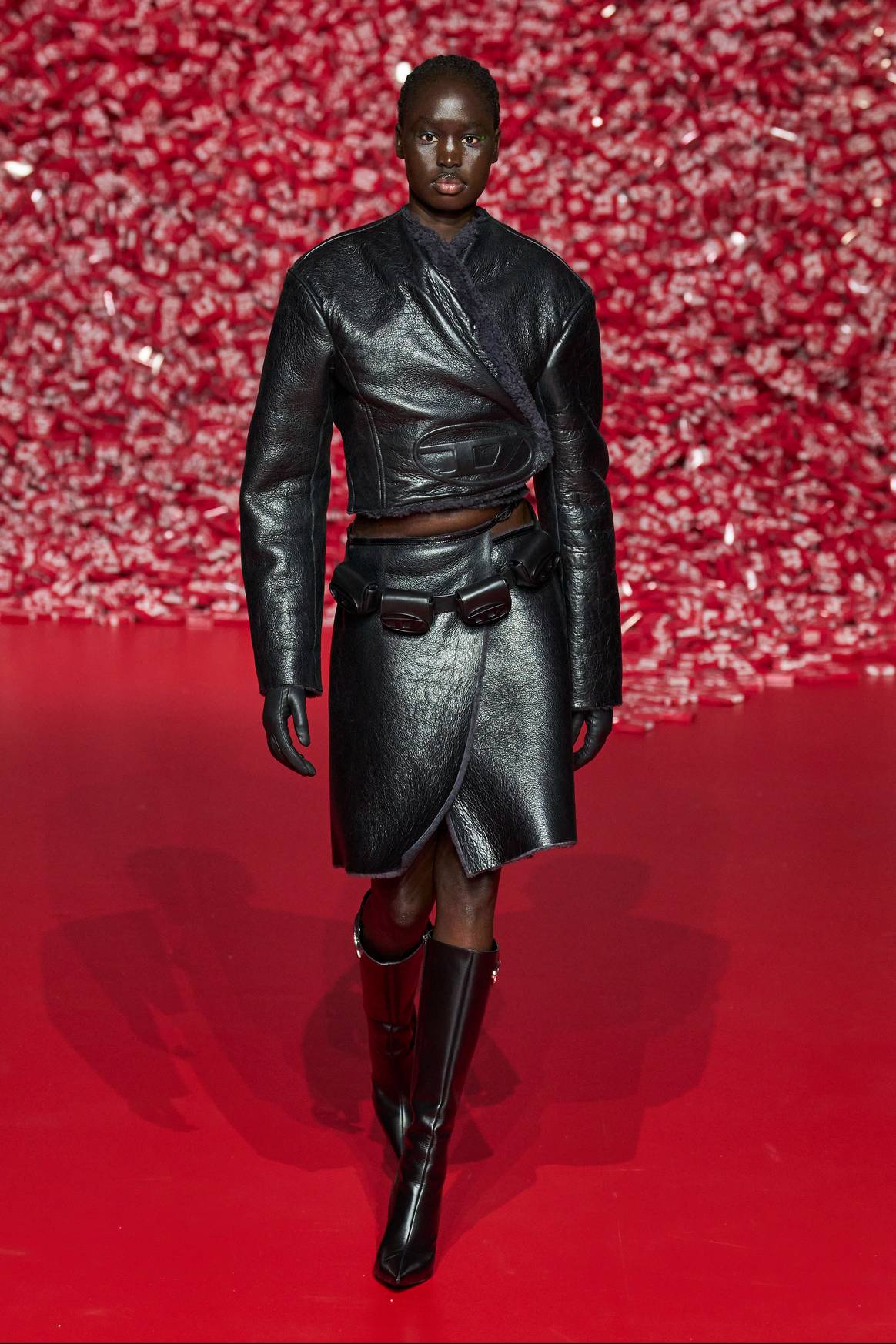 FW23 ready-to-wear runway trends: black leather, head-to-toe