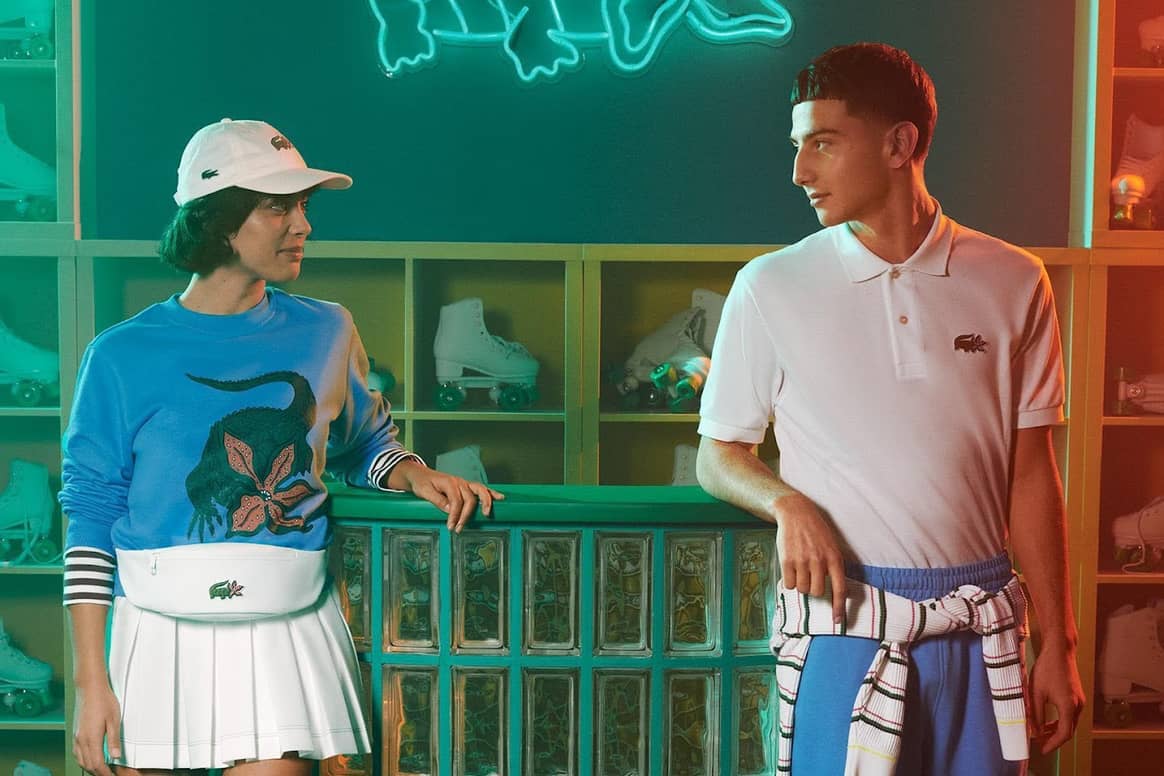 Von Stranger Things inspirierte Outfits der Lacoste x Netflix Kollektion. Bild: Lacoste