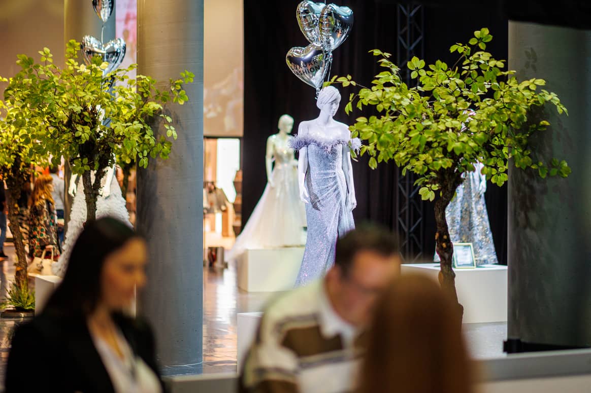 Het entreegebied van de European Bridal Week. Foto: Europese
Bruidsweek