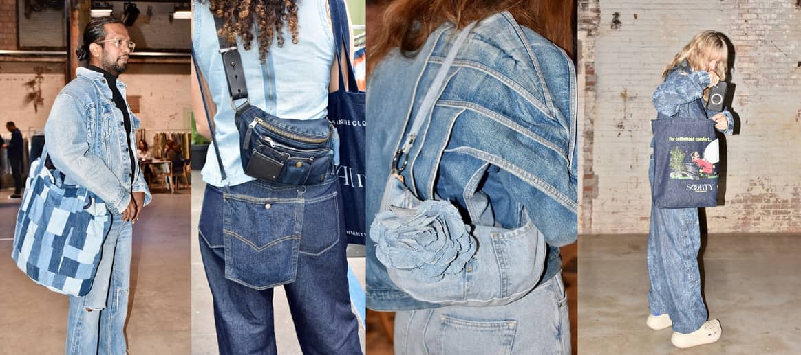 Image: Denim bags in all forms and shapes at Kingpins | Credit: Alicia Reyes Sarmiento / FashionUnited