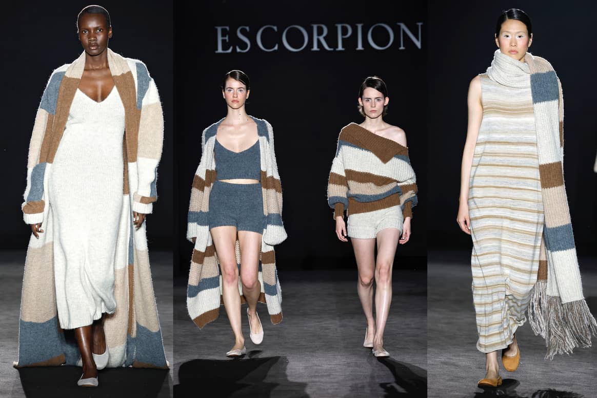 Imágenes de la colección Un jersey Escorpion presentada por la firma homónima en 080 Barcelona Fashion, por cortesía de la organización