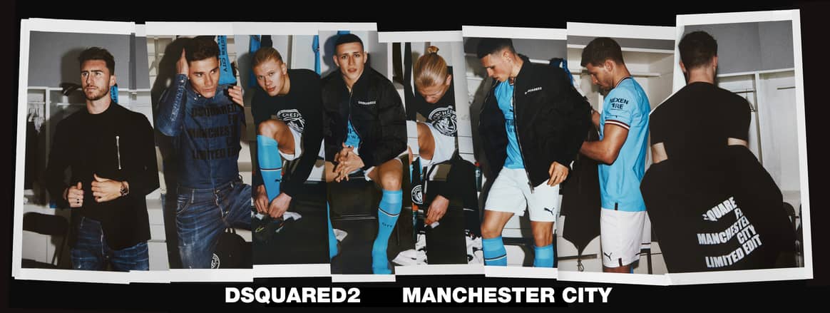 Image: Dsquared2; Dsquared2 x Manchester City capsule collection