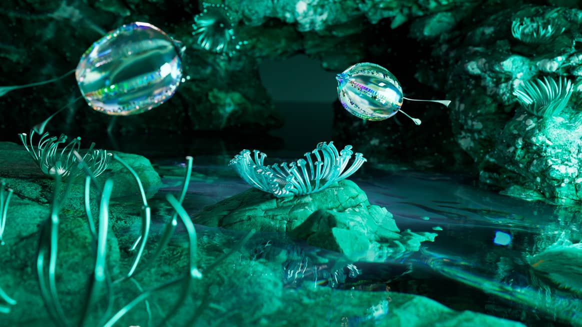 Acquatic Awe, uno de los colores clave de SS25 Coloro x WGSN. Imagen: Coloro