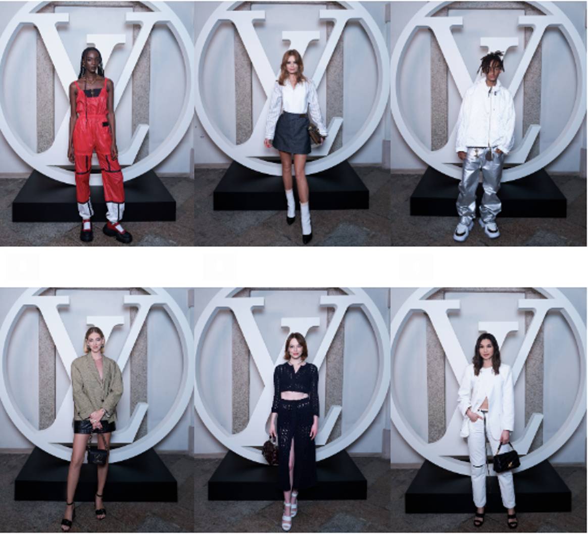 Les célébrités présentes au défilé croisière 2024 de Louis Vuitton au palais Borromée sur l'Isola Bella. Crédit Photo : Louis Vuitton