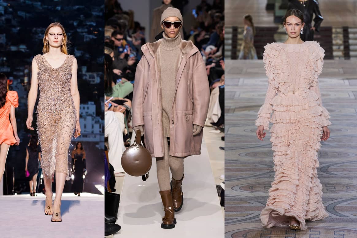 Images (from left to right): Versace Fall/Winter 2023,
MaxMara Fall/Winter 2023, Zimmermann Fall/Winter 2023. Credit: Spotlight
Launchmetrics