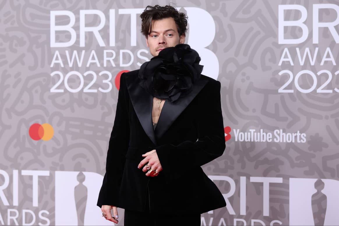 Image: Harry Styles at the Brit Awards 2023 in London | Credit: Isabel Infantes / AFP