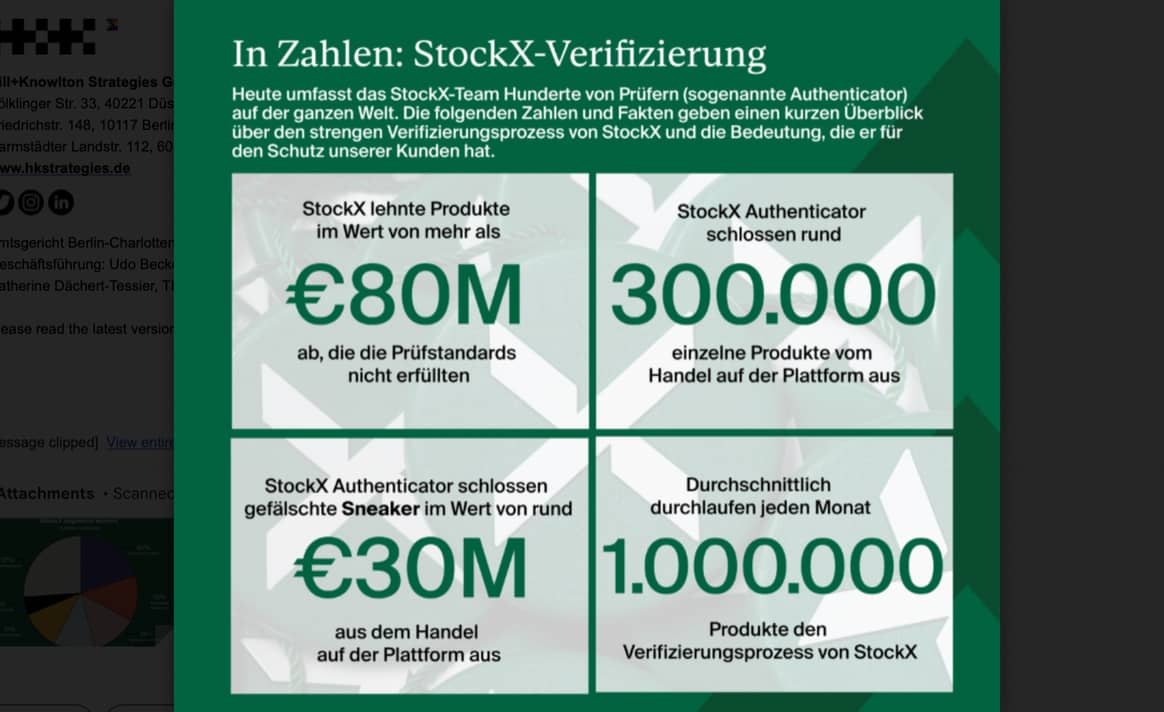 StockX verificatie in cijfers. Afbeelding: StockX