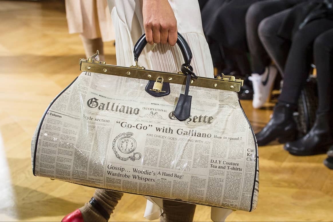 Galliano bag AW18, Ready to Wear.