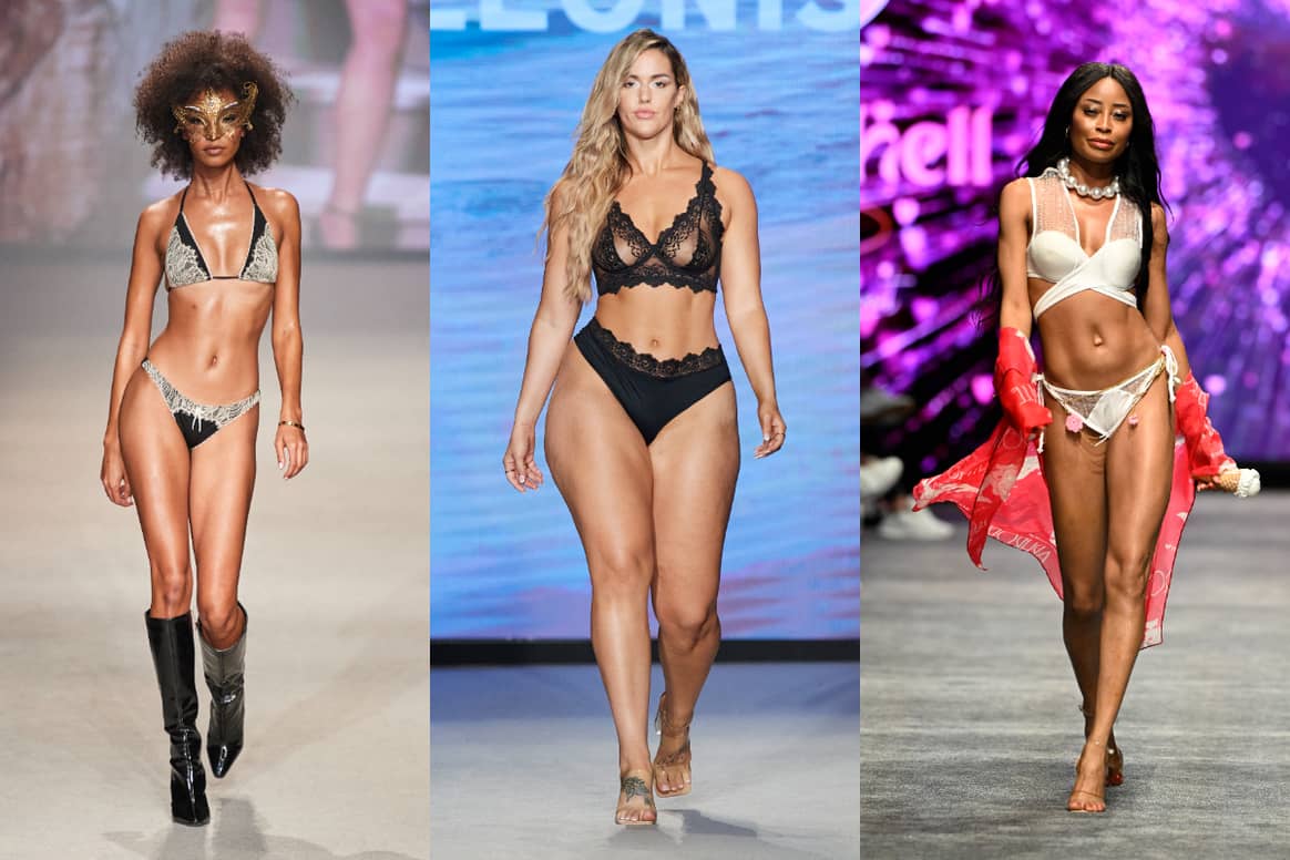 SS24 Miami Swim Week. (From left) Beach Bunny, Curve Collective and Lovechella Swimwear.