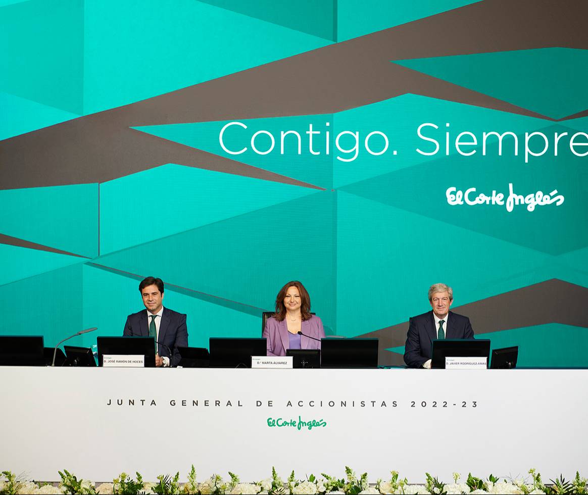 Consejo de Administración de El Corte Inglés durante la Junta de Accionistas de la compañía celebrada el 21 de julio de 2023 en Madrid.