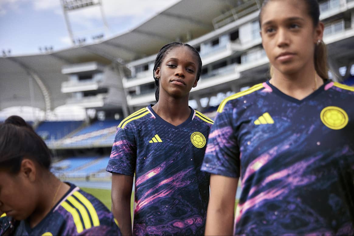 Camiseta de Colombia para la Copa Mundial Femenina de la FIFA 2023. Crédito: Adidas.