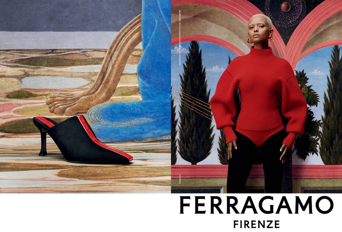 Ferragamo New Renaissance campaign imagery.