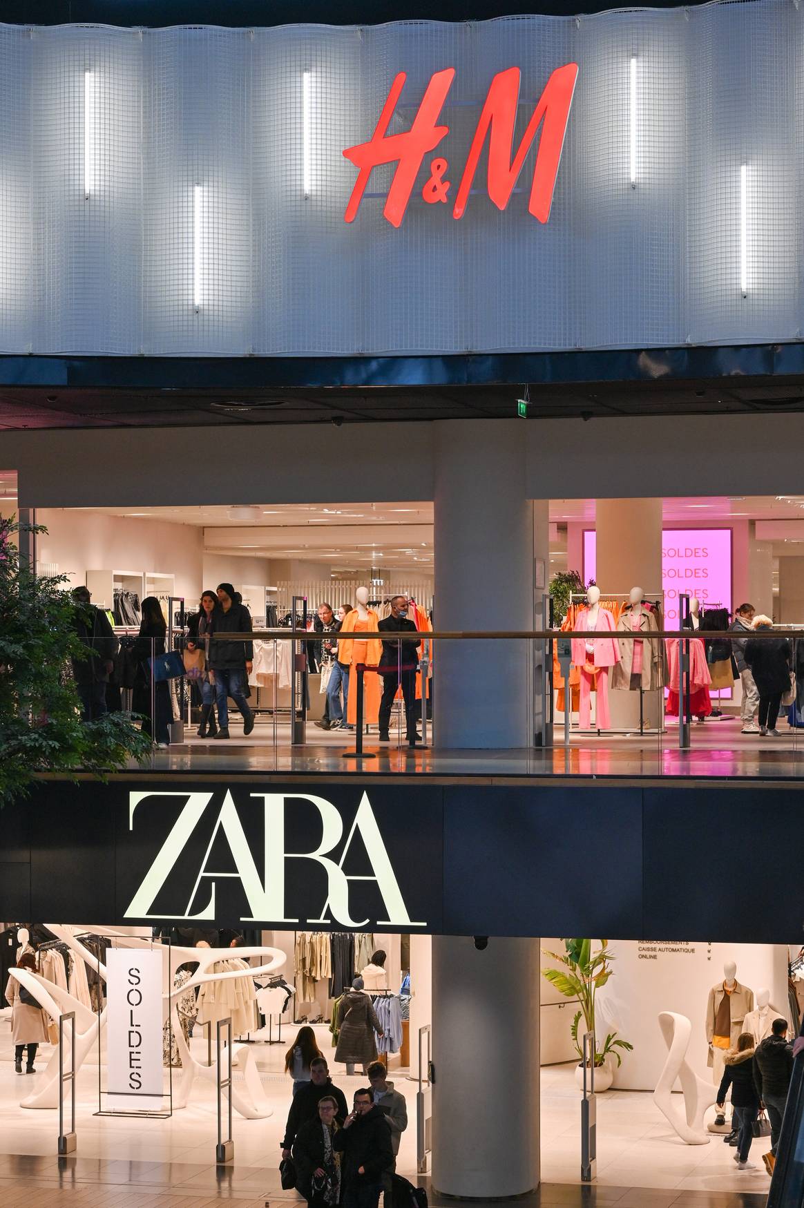 H&m en Zara in Frankrijk.