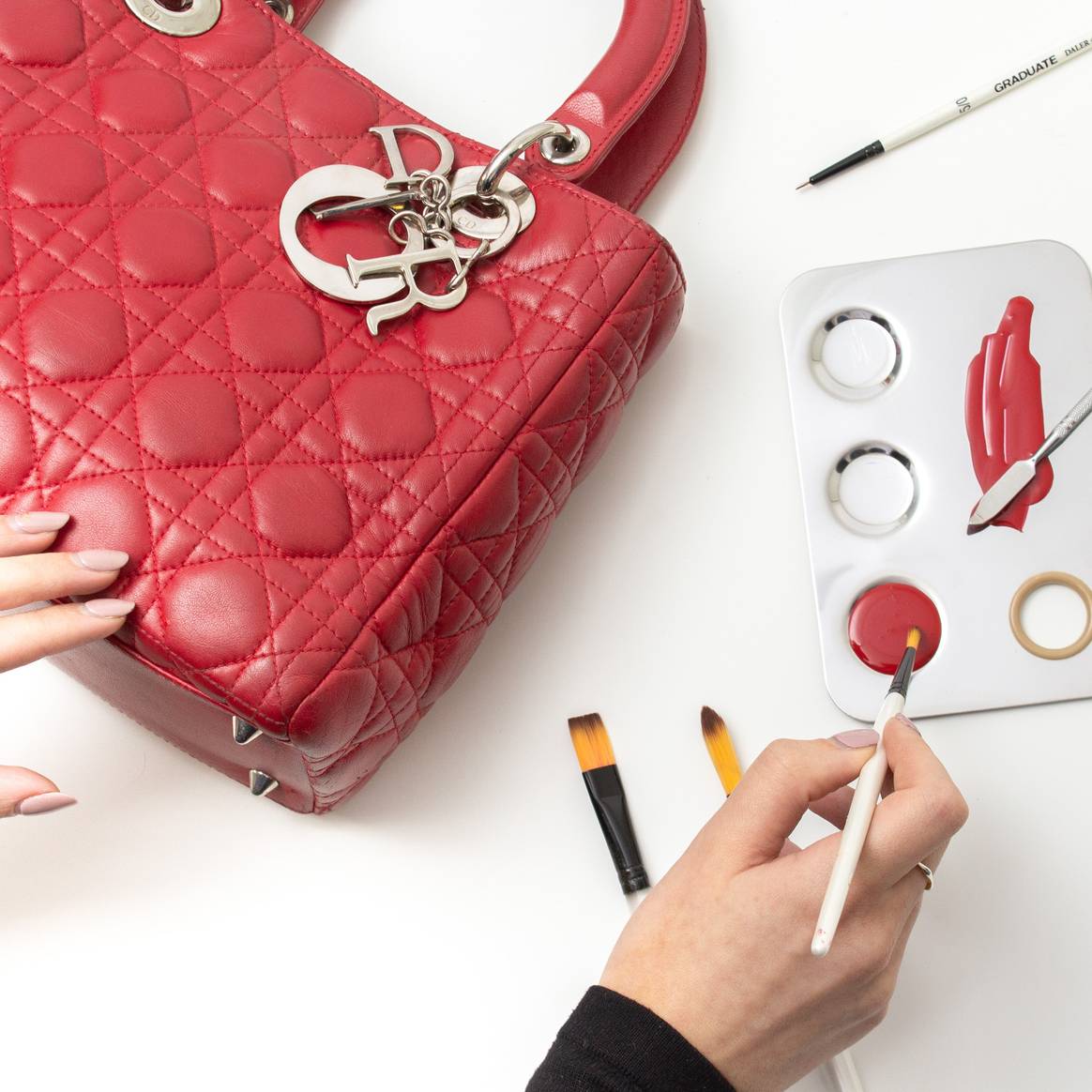 The Handbag Clinic restoration of a Dior bag