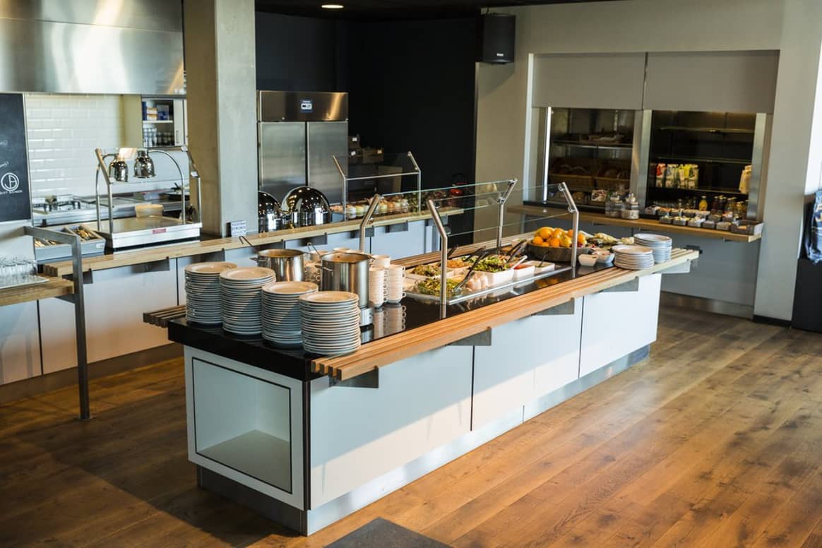 The canteen has balanced food to motivate its 125 employees to stay healthy