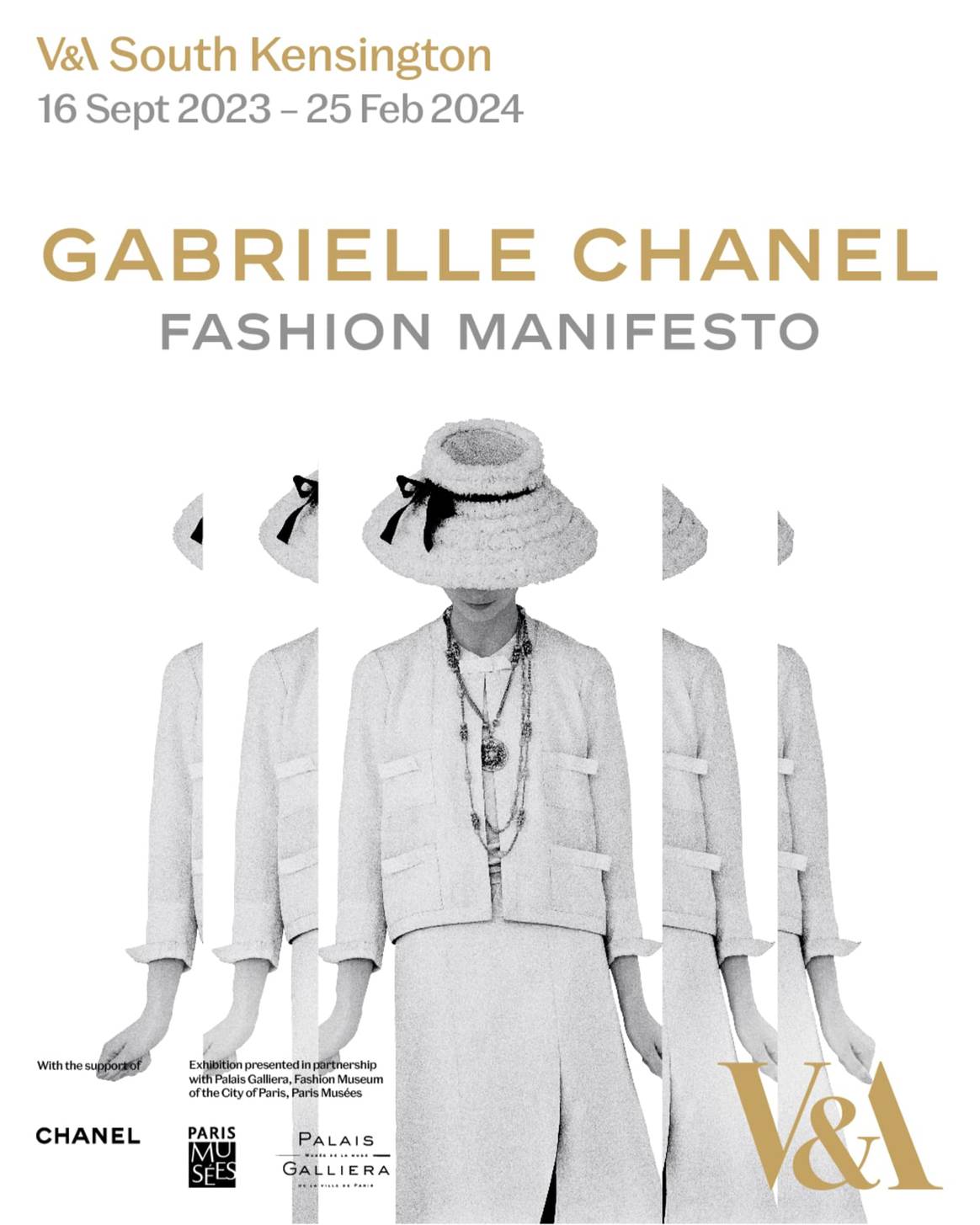 Affiche officielle de l'exposition «Gabrielle Chanel. Fashion Manifesto»