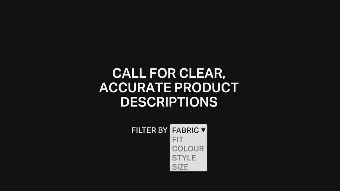 La campagna Filter by fabric