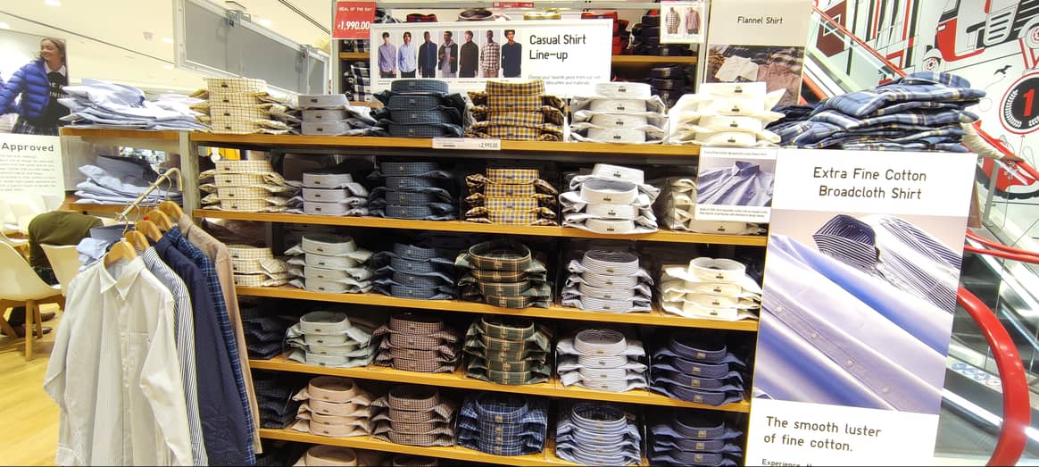 Uniqlo will face stiff competition, especially in the area of men’s shirts. Credits: Sumit Suryawanshi for FashionUnited.