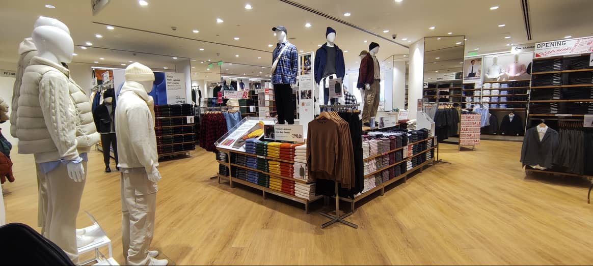 The menswear section at the lower ground floor. Credits: Sumit Suryawanshi for FashionUnited.