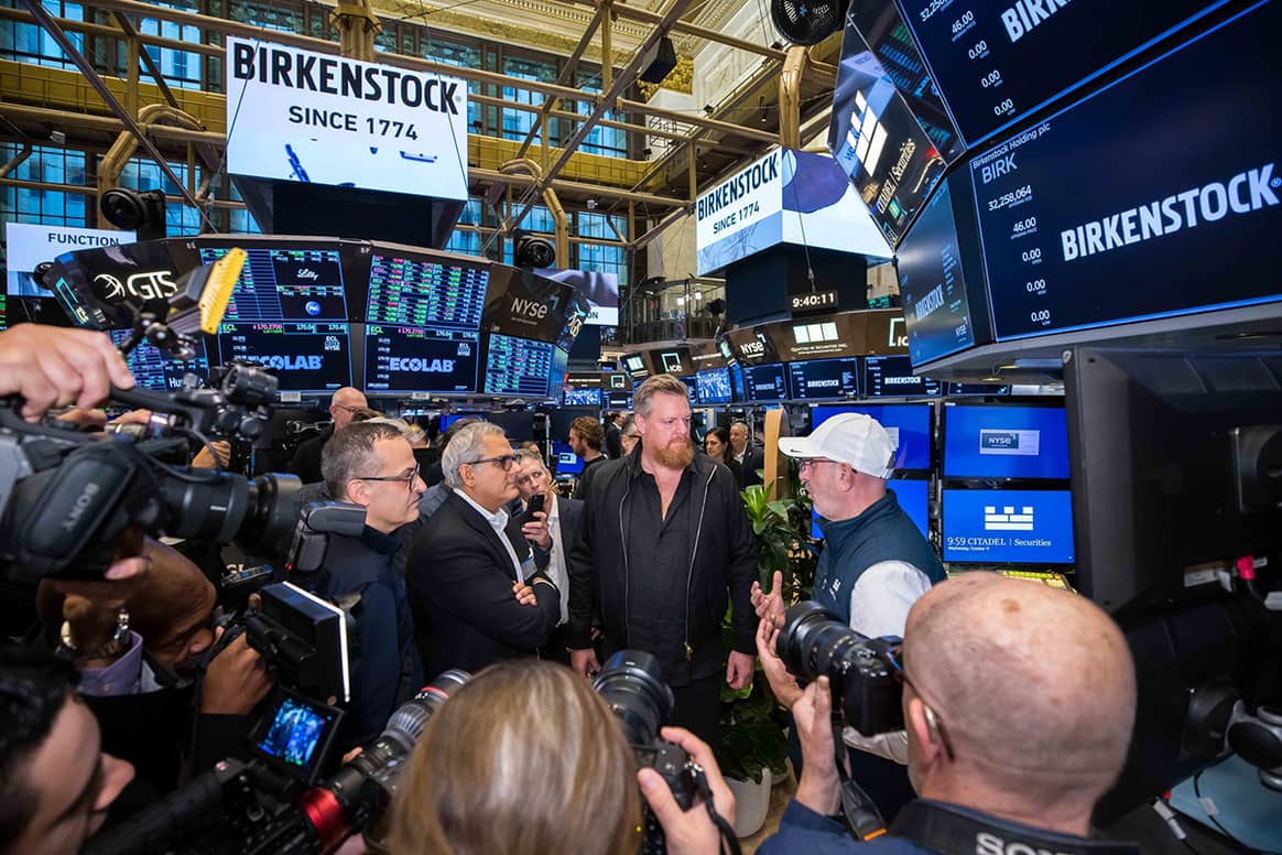 Oliver Reichert, director ejecutivo de Birkenstock, durante la sesión de salida a bolsa de la compañía en la Bolsa de Valores de Nueva York, el 11 de octubre de 2023.