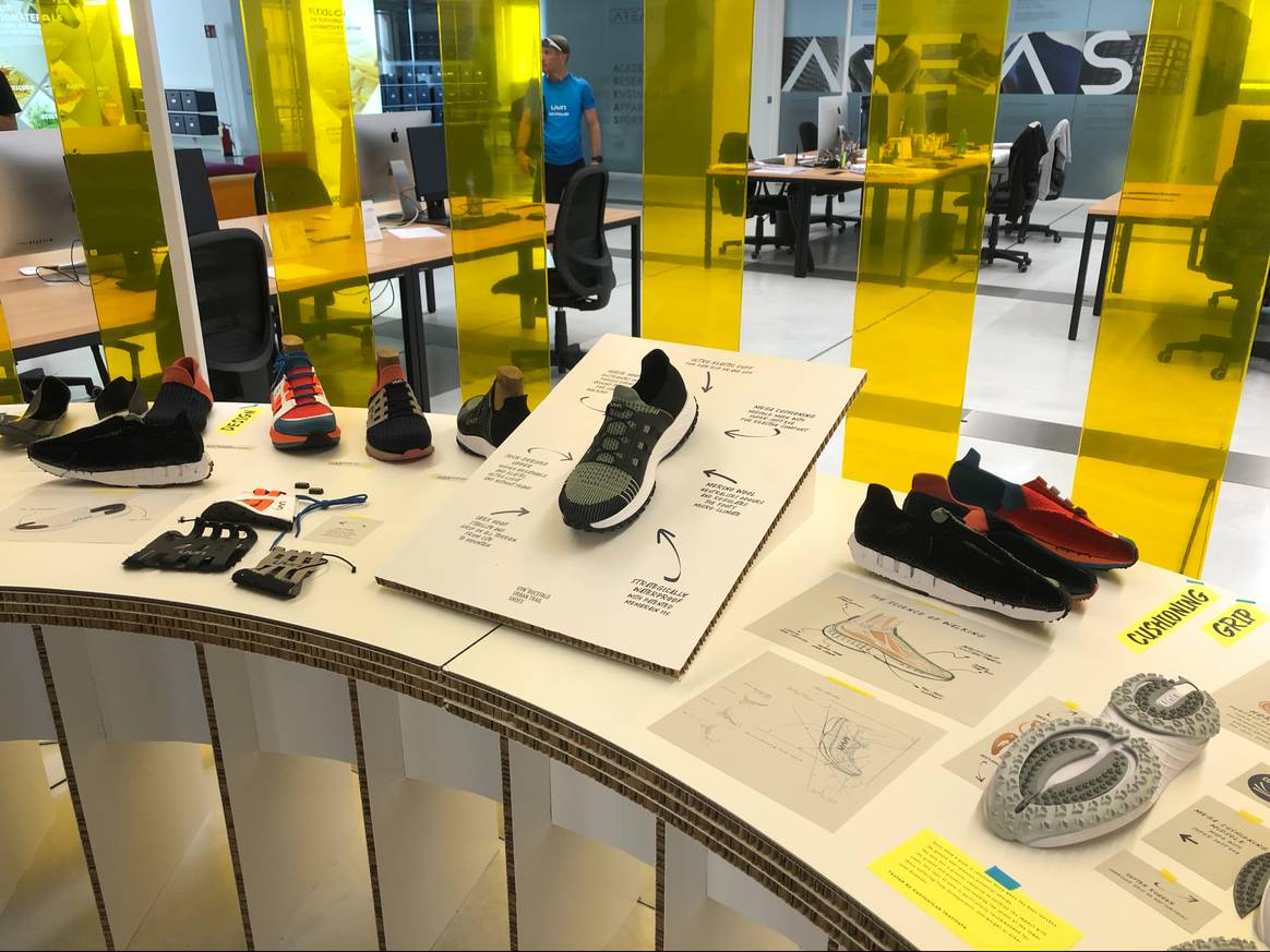 Creativity area with UYN shoe innovations