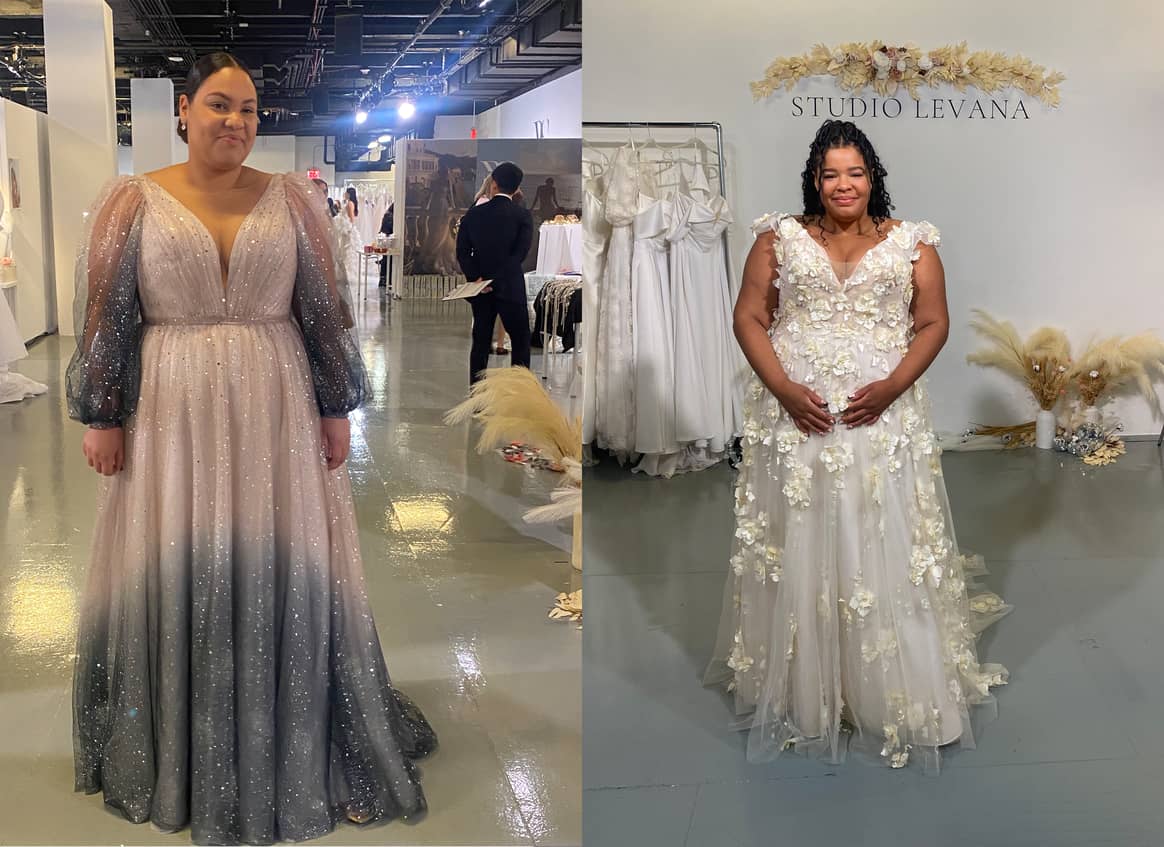 Two curvy bridal looks from Studio Levana