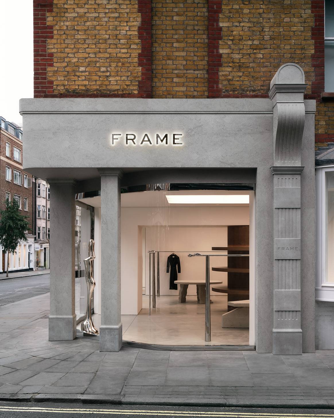 Frame store at 94 Marylebone High Street, London