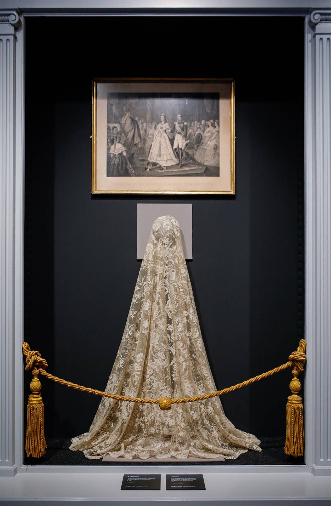 Interior de la exposición “La moda en la Casa de Alba”, en el Palacio de Liria de Madrid del 19 de octubre de 2023 al 31 de marzo de 2024.