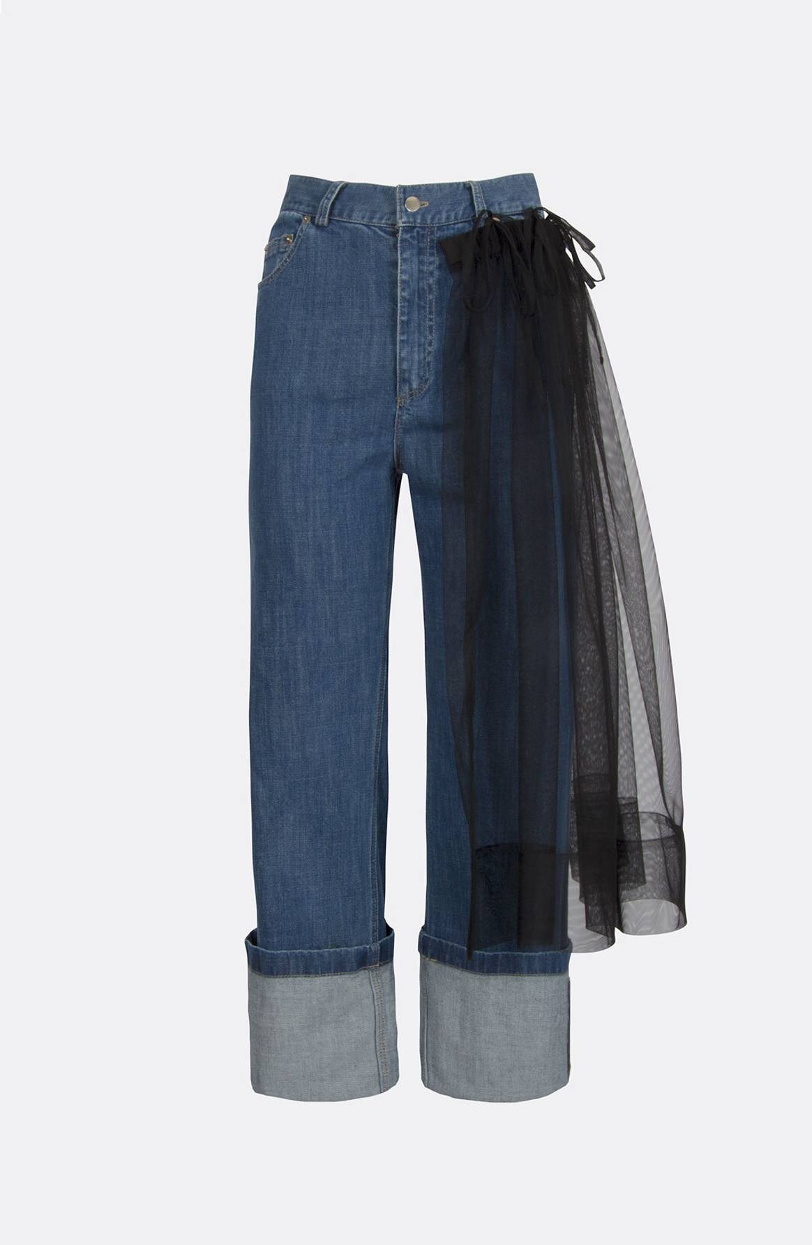 Tulle patch jeans/actn1.com
