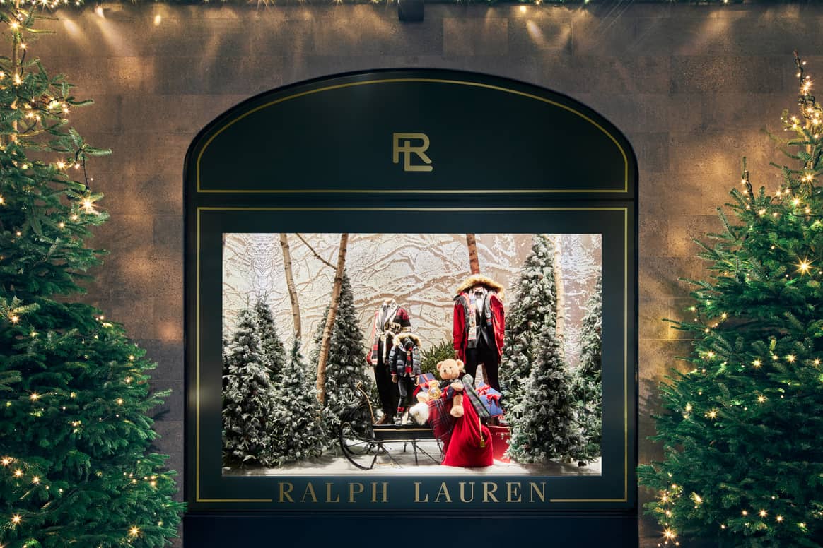 The shop window of the KaDeWe Group x Ralph Lauren Holiday Takeover.