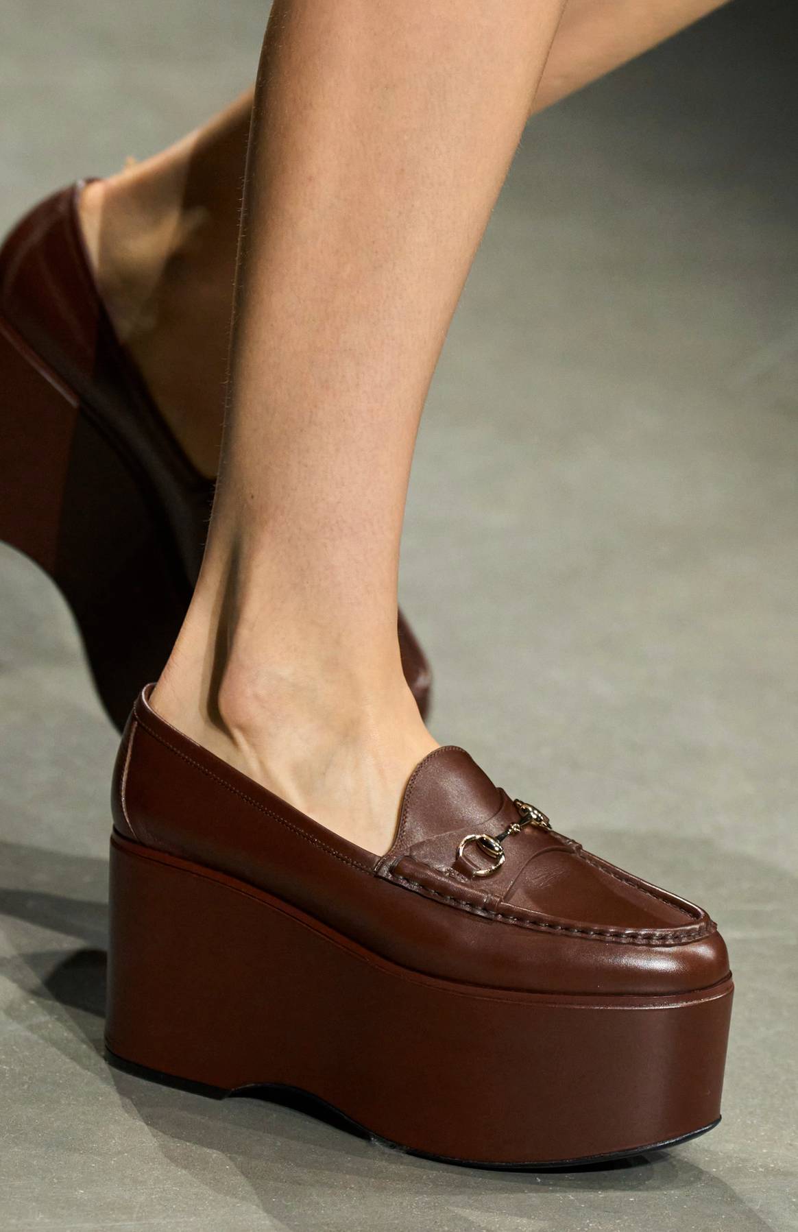 Gucci ss24 brown platform loafer