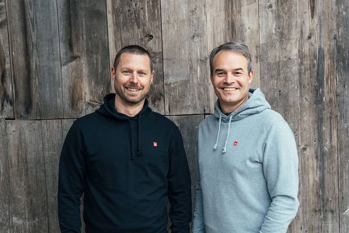 Les directeurs de Bergfreunde, Ronny Höhn et Matthias Gebhard.