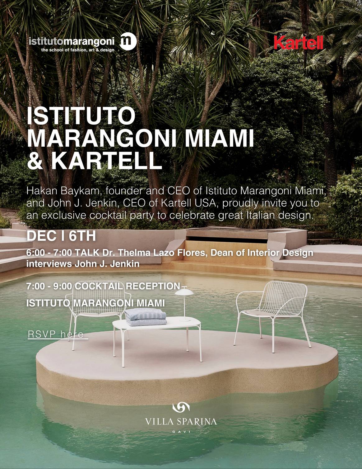 Poster announcing the design competition between IMM and Kartell