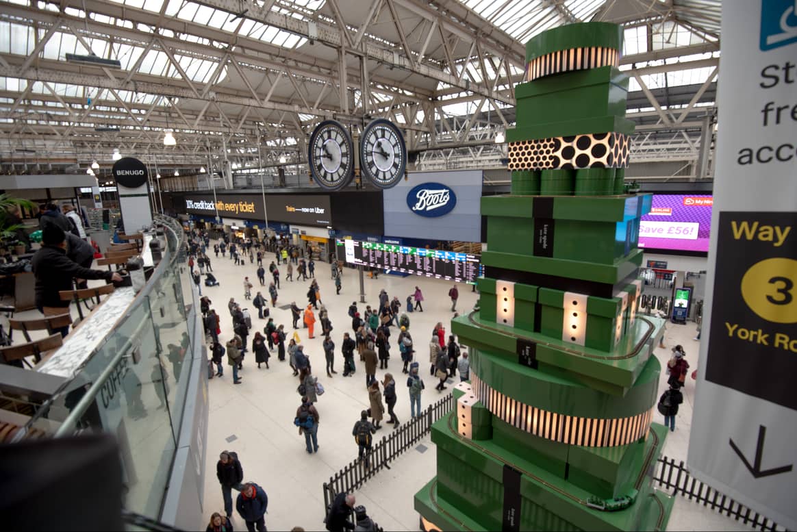 Kate Spade New York Christmas Tree, Waterloo train station, London