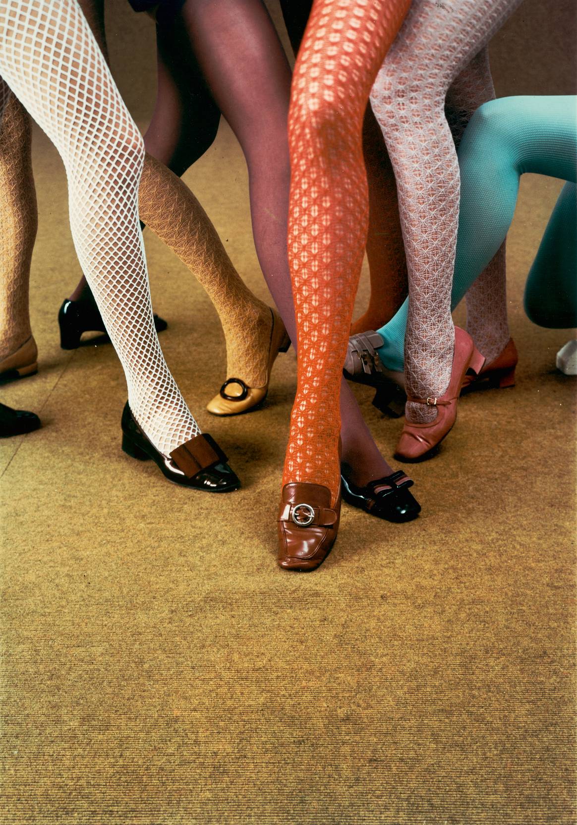 Eine  Werbeaufnahme von Walde Huth für Tretford-Teppichboden, 1968.