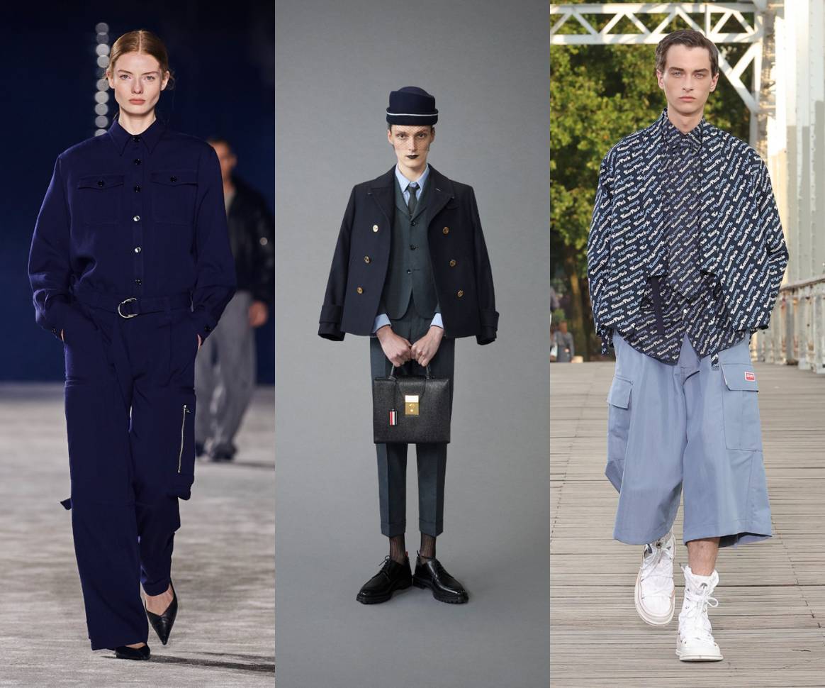 (From left) Ami Paris FW23, Thom Browne pre-fall 2024, Kenzo SS24.