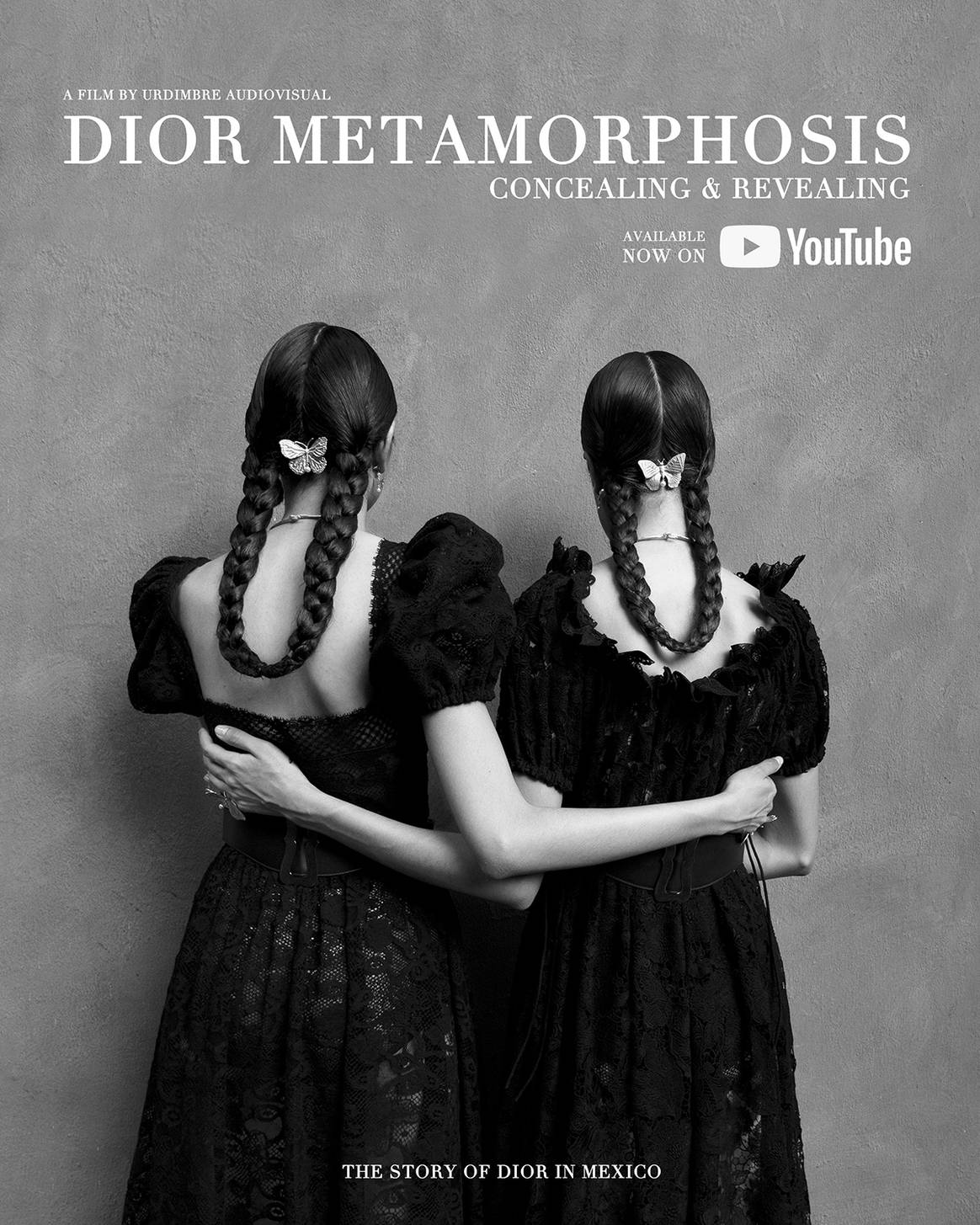 Cartel del documental “Dior Metamorphosis (Ocultar y Revelar)”, sobre la colección Crucero de Dior de 2024.