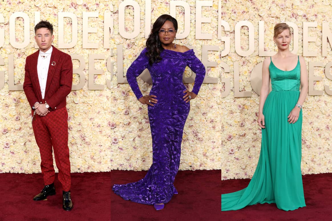 Barry Koeghan, Oprah Winfrey and Sandra Hüller at the Golden Globes 2024 all wearing Louis Vuitton.