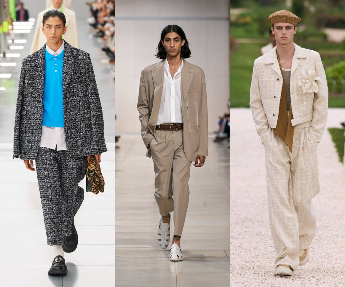 Dior Men, Hermes and Amiri, all SS24.