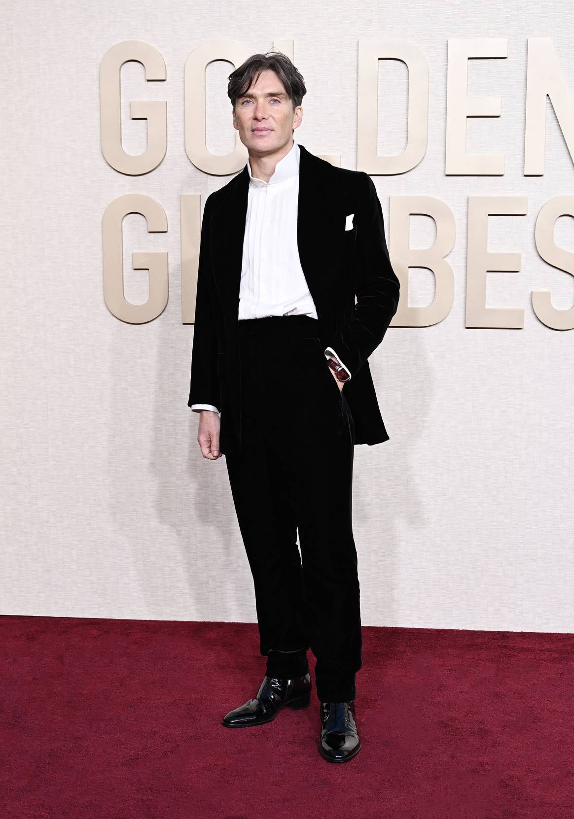Cillian Murphy wearing Yves Saint Laurent at the Golden Globes.