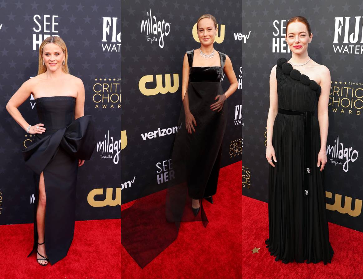 Reece Witherspoon, Brie Larson and Emma Stone at The 29th Critics' Choice Awards in Santa Monica, Calif., on Jan. 14.