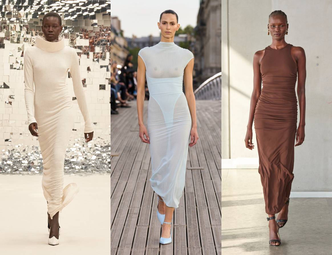 Collections by Acne Studios SS24, Alaia SS24 and Carolina Herrera SS24.