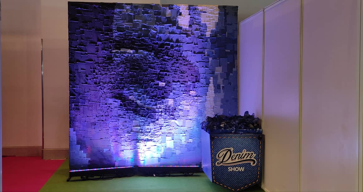 The Denim Show is not complete without a bit of denim art.