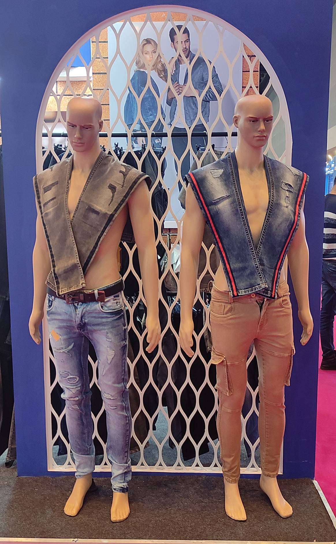 These two mannequins were showing a rather stern expression.